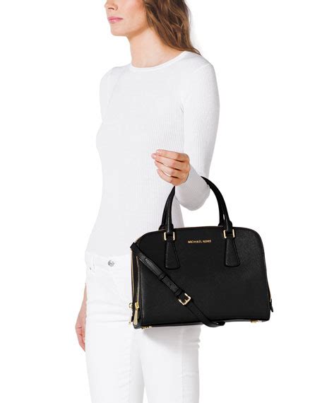 michael kors reese large satchel|michael kors large saffiano satchel.